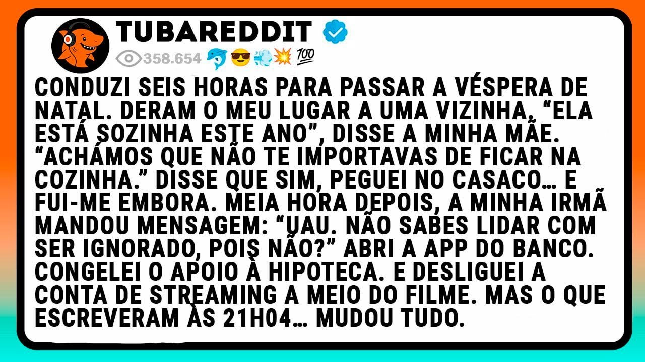 Conduzi Seis Horas Para Passar A Véspera De Natal.Deram O Meu Lugar A Uma Vizinha.“Ela Está Sozinha