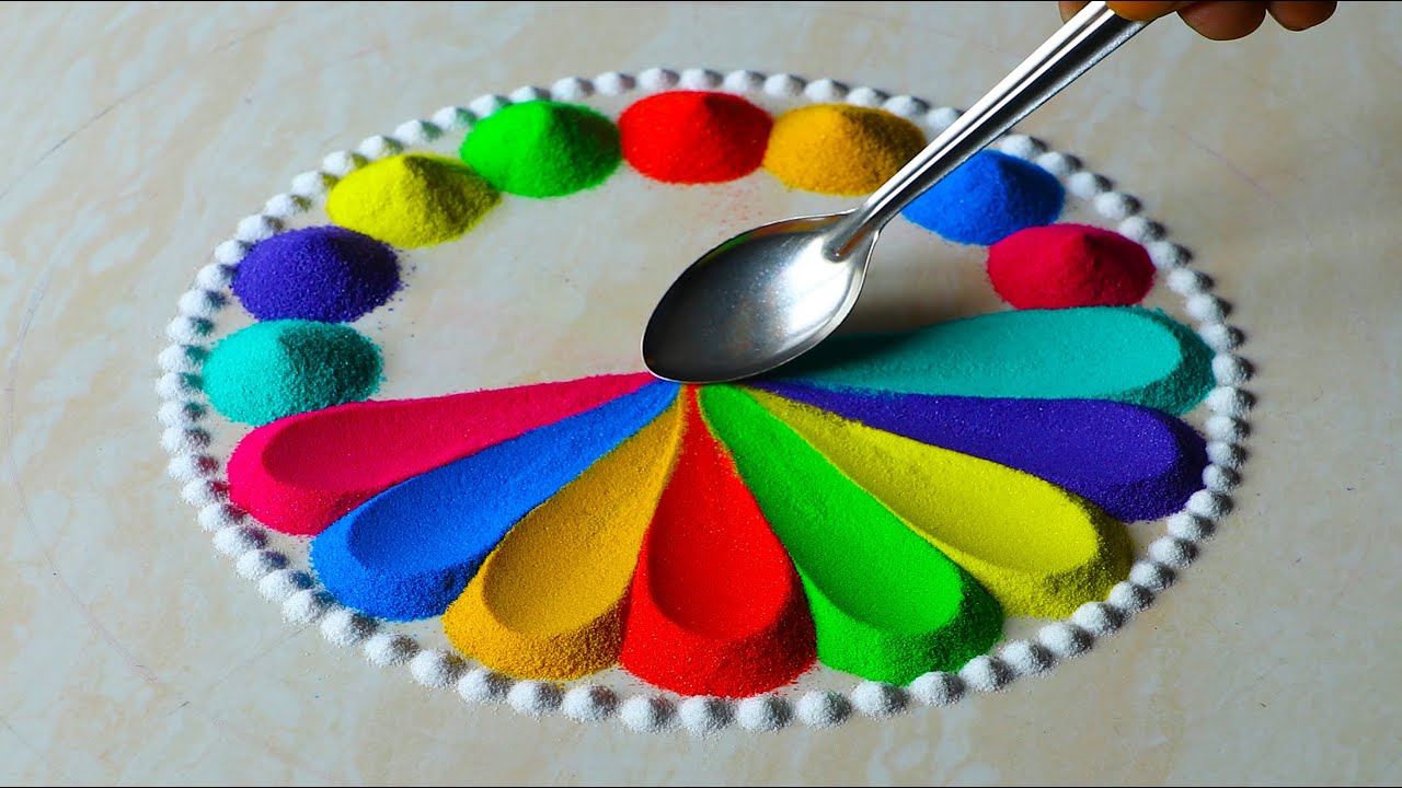 2024 special Pongal rangoli design l spoon Simple rangoli designs l ...