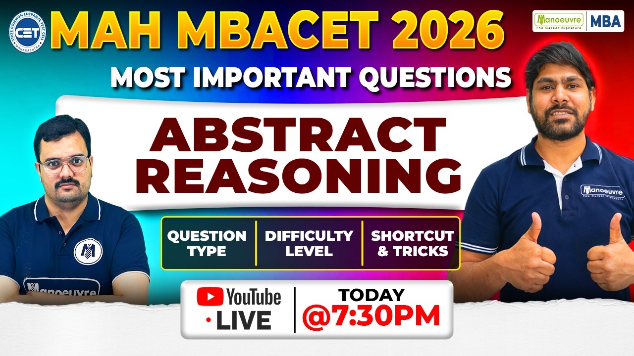 MAH MBA CET 2026 Abstract Reasoning | Most Important Questions ...