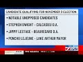 Qualifying wraps up for Nov. 3 election. See who’s running in SWLA