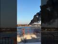 🔥 КРАН И БАРЖА В ПЛАМЕНИ. НИЖНИЙ НОВГОРОД В КАДРАХ