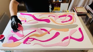 Pink & Grey LARGE - Reversed Dutch Pour WOW! screenshot 5