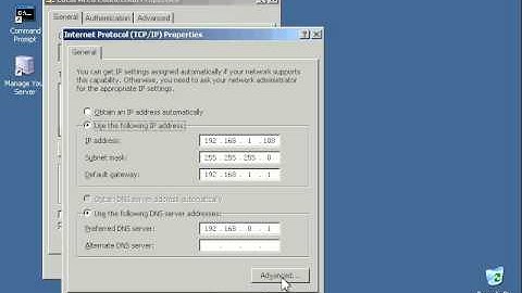 Configure a server to be a WINS client .avi