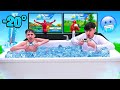Brothers Play Fortnite In Freezing Cold Ice Bath Challenge! Hard