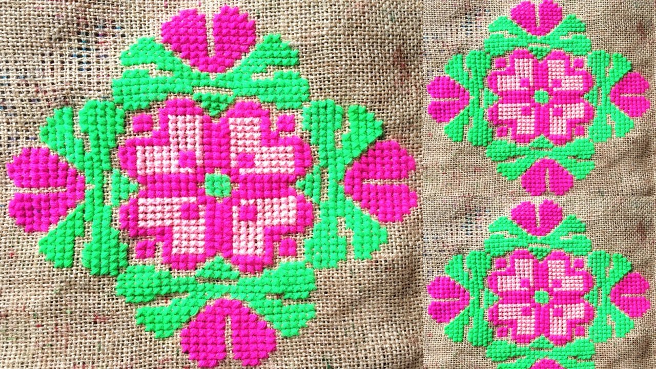 Attractive Woolen Making Cross Stitch er Ason Design ||Ason ||Cross Stitch||Hand Embrodery.