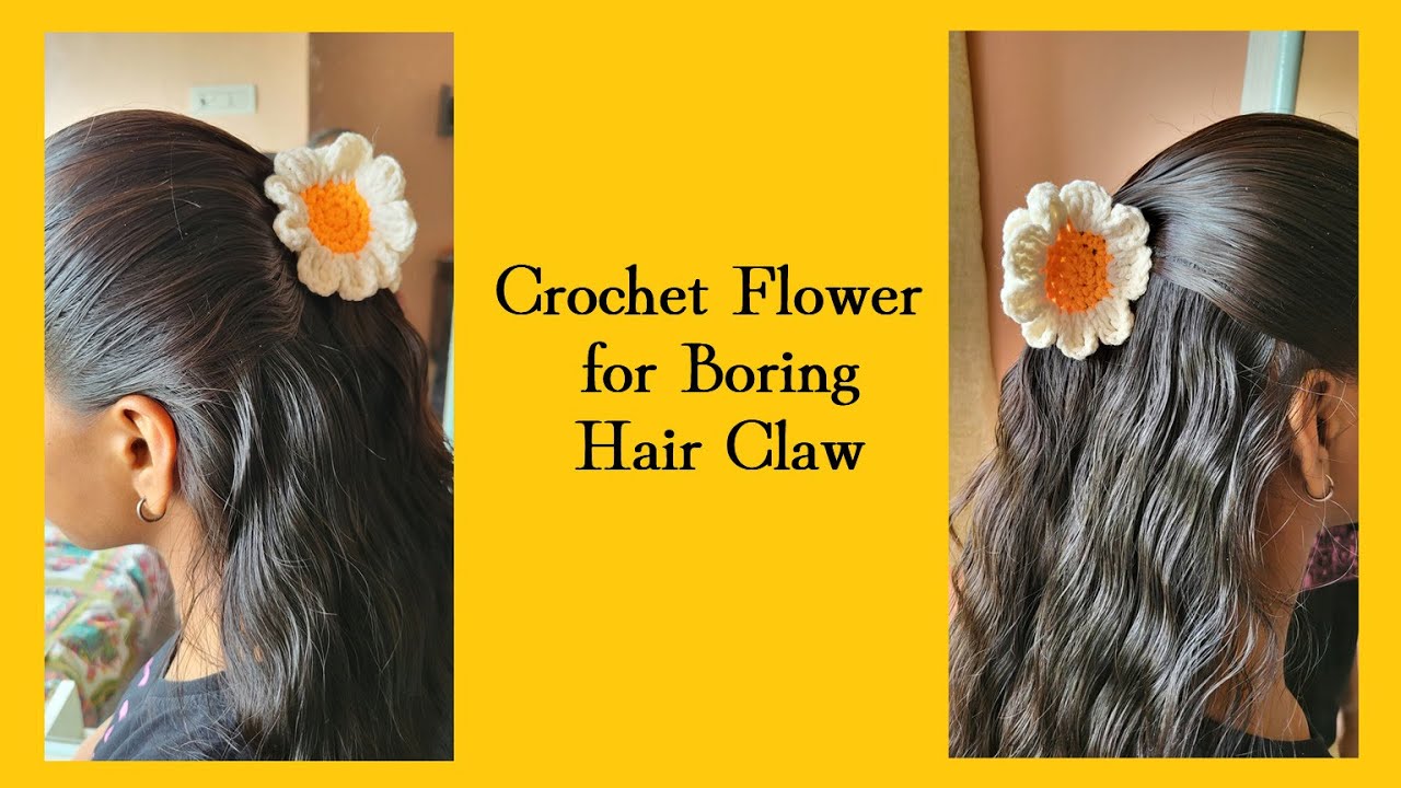 Crochet Flower to Enhance Hair Claw | Hair Accessories | 