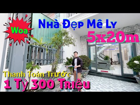 Video Nhà Bán 5 x 20m 1 trệt , 2 lầu , sân oto , TT 1 tỷ 300... - youtube