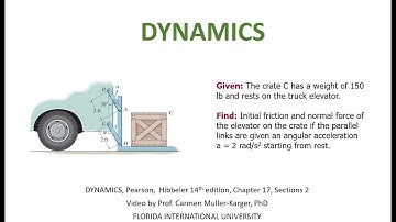 DYNAMICS,  Example 17.4.9 Equations of Motion