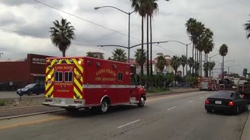 LBFD NEW rescue 3 responding. With engine 3
