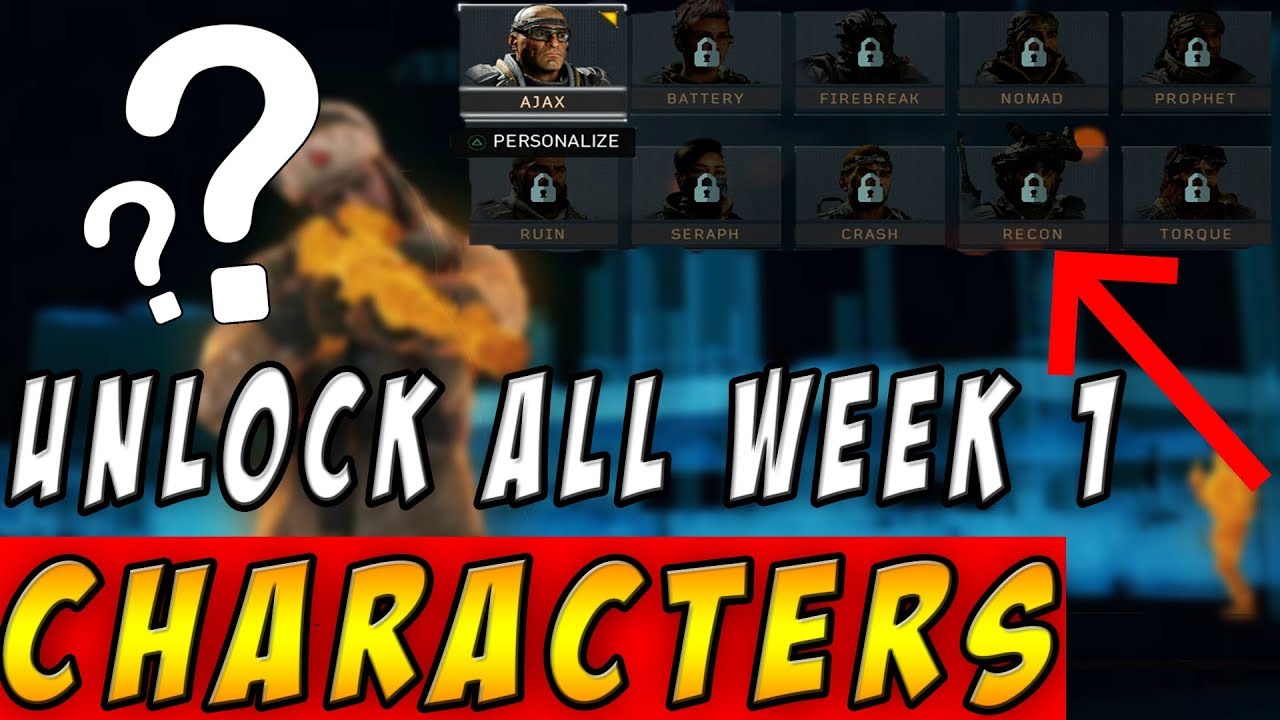 Blackout:How To Unlock ALL Of The Specialist/Characters Skins(Week 1)