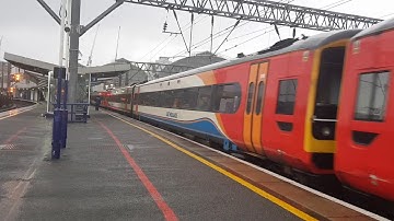 8 car EMT Class 158s Manchester Piccadilly (16/03/19)