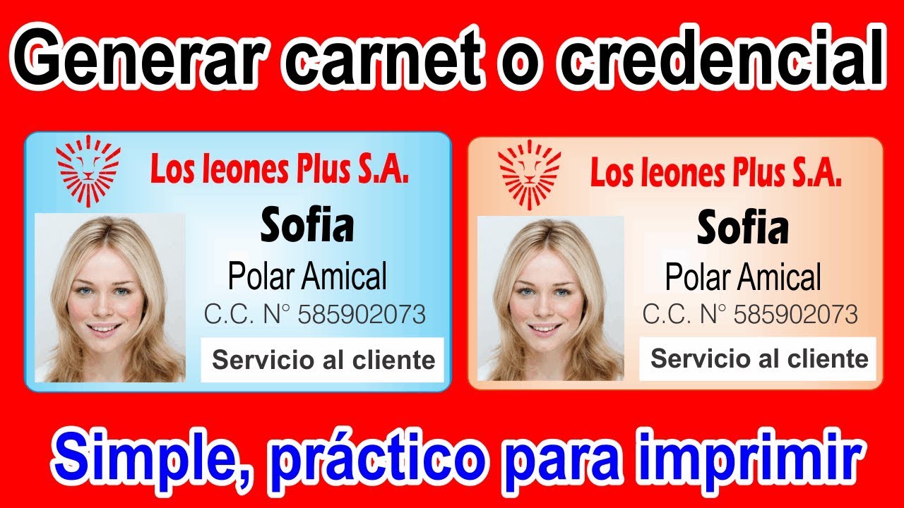 Crear credenciales, identificacion masivos para