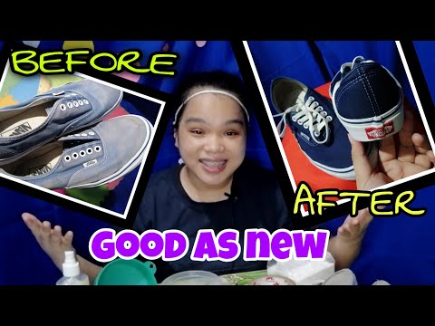 VANS BLUE COLOR RESTORATION (Fabric Dye) | HOW TO DYE SHOES (Very Easy - Step by step - Tagalog)