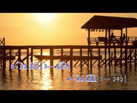 簡譜字幕KTV---夕陽西沉_F