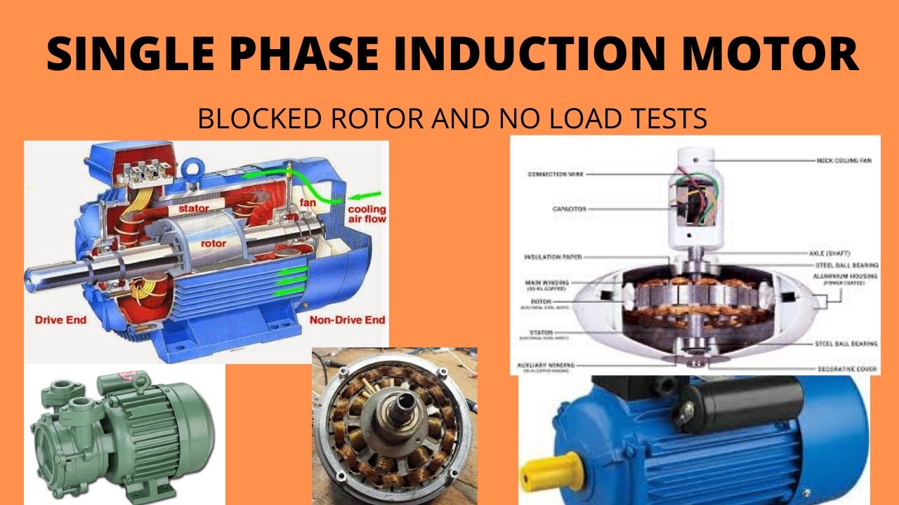 BLOCKED ROTOR AND NO LOAD TEST OF SINGLE PHASE INDUCTION MOTOR - YouTube