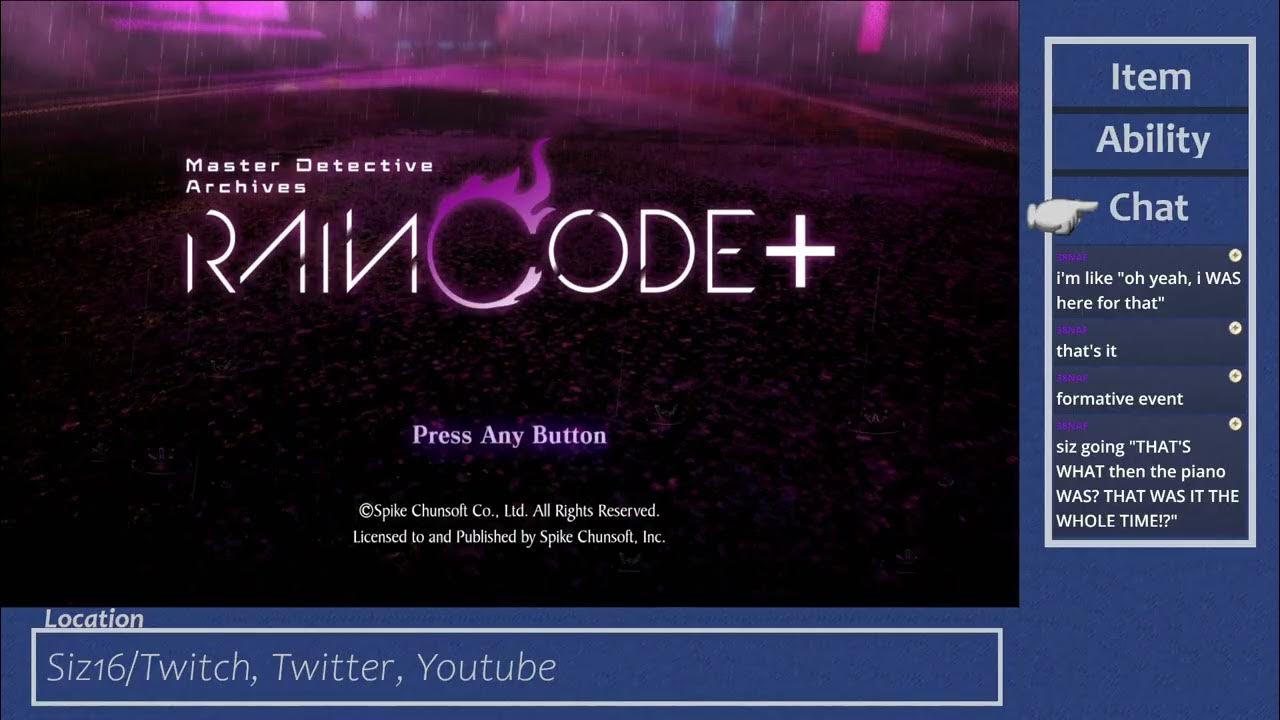 Master Detective Archives: Rain Code+ First Playthrough (Session 6 ...