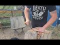 Silent spoon carving "axe work"