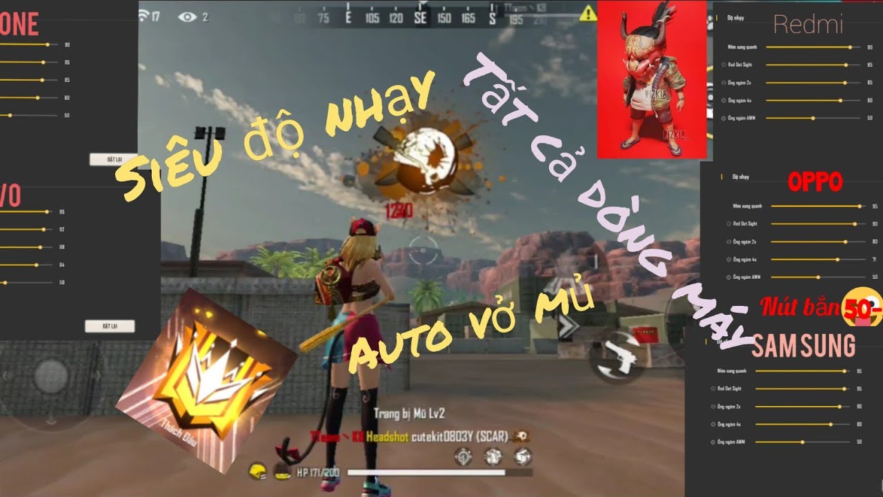 Garena free fire [ độ nhạy ob22 sam sung + redmi +iphone ...