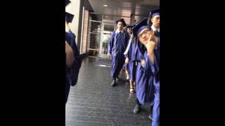 Getting ready to enter Alfred Lerner Hall - Graduation 2016