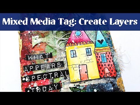 Mixed Media Tag Tutorial with Brushos - YouTube
