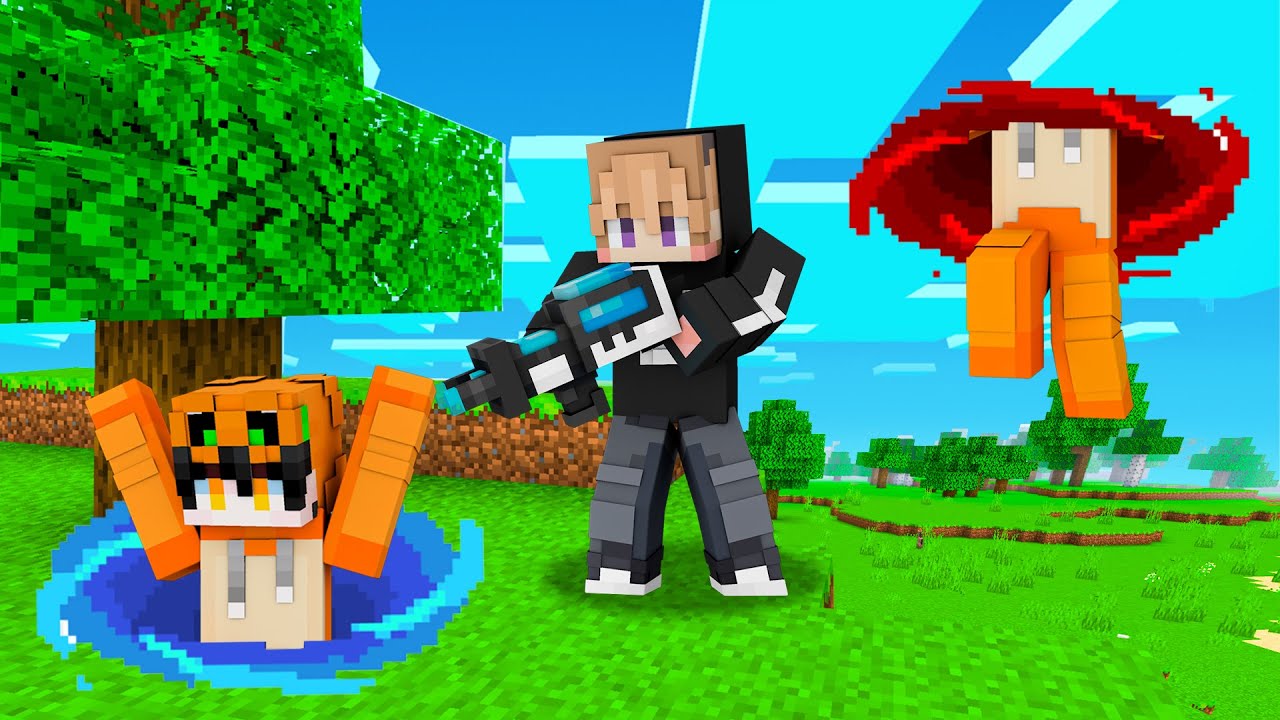 AKU PRANK TEMANKU MENGGUNAKAN SENJATA PORTAL DI MINECRAFT!!