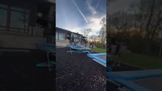 Guy Crashes Miserably While Jumping From One Trampoline To Another - 1502396