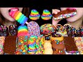 ASMR RAINBOW ICE CREAM BAR, GIANT SPRINKLE MARSHMALLOW POP, EDIBLE POOP, M&M'S, NERDS ROPE, ECLAIR먹방