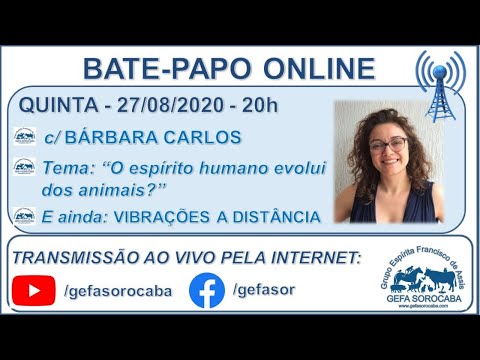 Assista: Bate-papo online - c/ BÁRBARA CARLOS (27/08/2020)