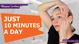 HOW TO REMOVE WRINKLES AT 10 MINUTES A DAY. FACE LIFTING. MASSAGE + FACE MASK