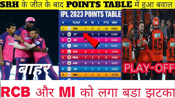 RR vs SRH After Match Points Table | IPL 2023 Today Points Table | ipl 2023 points table