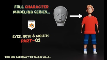 full cartoon character modeling in blender for beginners.(nose, mouth & eyes, part-02)-mds design