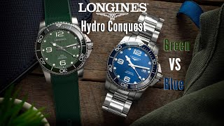 Longines Hydro Conquest Blue Vs Green Comparison