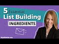 How to Build an Email List: 5 Essential List Building Ingredients & Why You Need a Lead Magnet