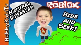 Roblox Gaming! HobbyPig in Natural Disaster + Hide And Seek Video Game Fun HobbyKidsTV