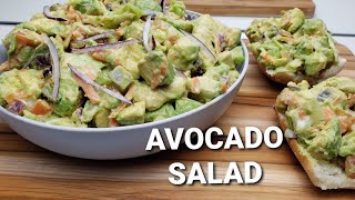 Healthy Avocado Salad Recipe. Ccrunchyand Saves Time Save The Avocados