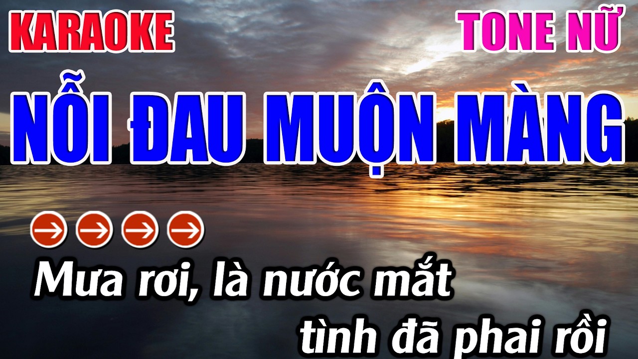 Nỗi Đau Muộn Màng Karaoke Tone Nữ ( Dm ) Karaoke 9999 - Beat Mới