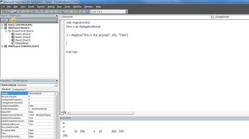 Create a Message Box in Excel
