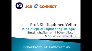 Lecture 2(2) Complex analysis problems by Prof.  Shafiqahmed JCE Belagavi
