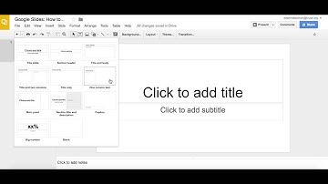 How to change page layout and slide order in Google Slides