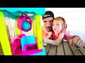 TOY CLAW MACHINE!! Adley and Dad Master our NEW Family Game!  (mini pets inside)