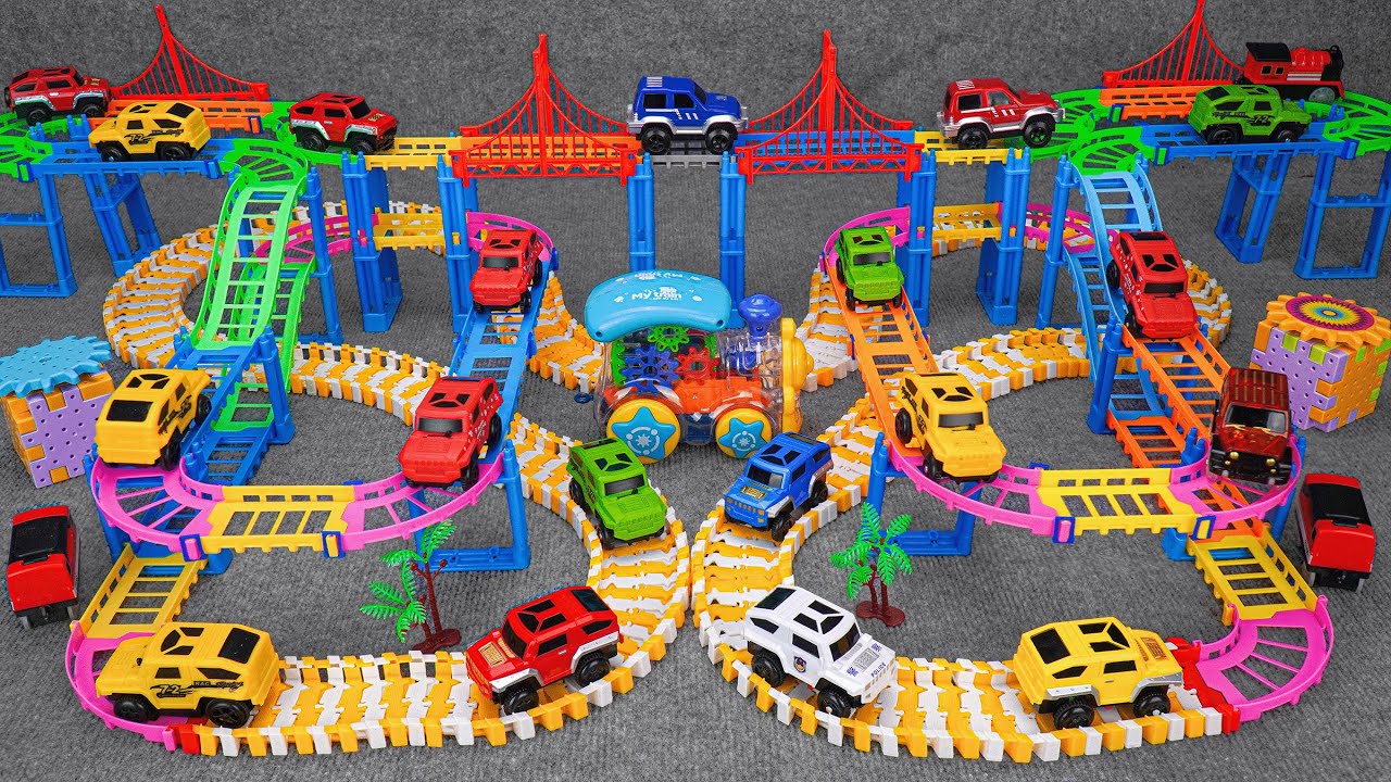 23 minutes of satisfying Magnetic track and off-road vehicle track toy ASMR | Toy