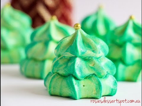 Two Toned Christmas Tree Meringue- Rosie's Dessert Spot