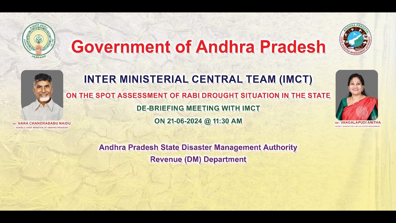 APSDMA_INTER MINISTERIAL CENTRAL TEAM_RABI DROUGHT