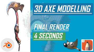 Axe Modelling in Blender 3D (Final) #rendering