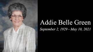 Addie Belle Green - Funeral Ceremony