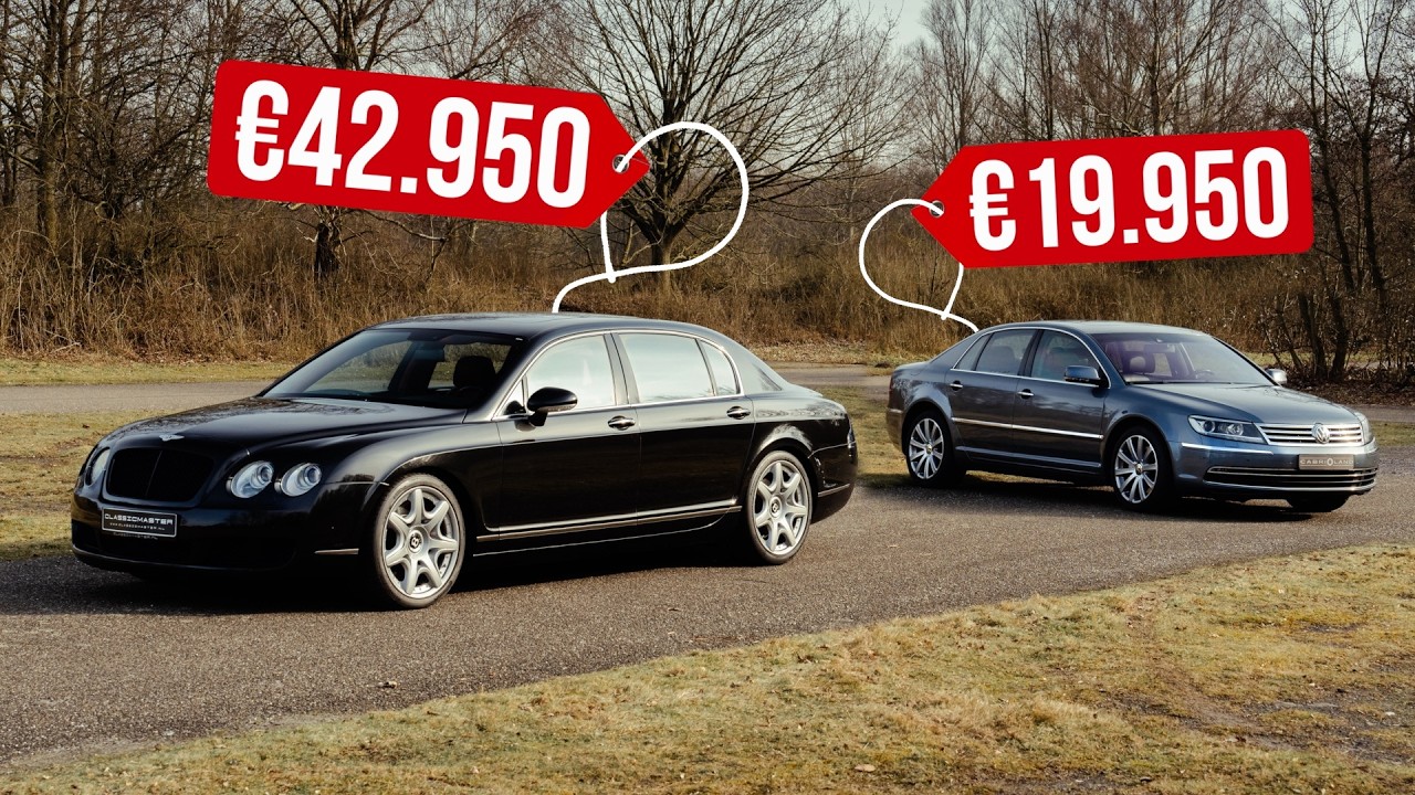 Afschrijvingsknallers! Volkswagen Phaeton vs. Bentley Continental Flying Spur