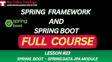 Spring Framework and Spring Boot FULL COURSE | Spring Boot | Spring Data JPA Module