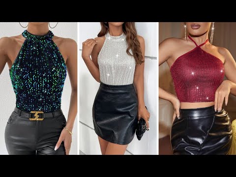 Sparkling Sensation: How to Rock a Sequin Halter Dress/ adorable dress collection 2023- 2024