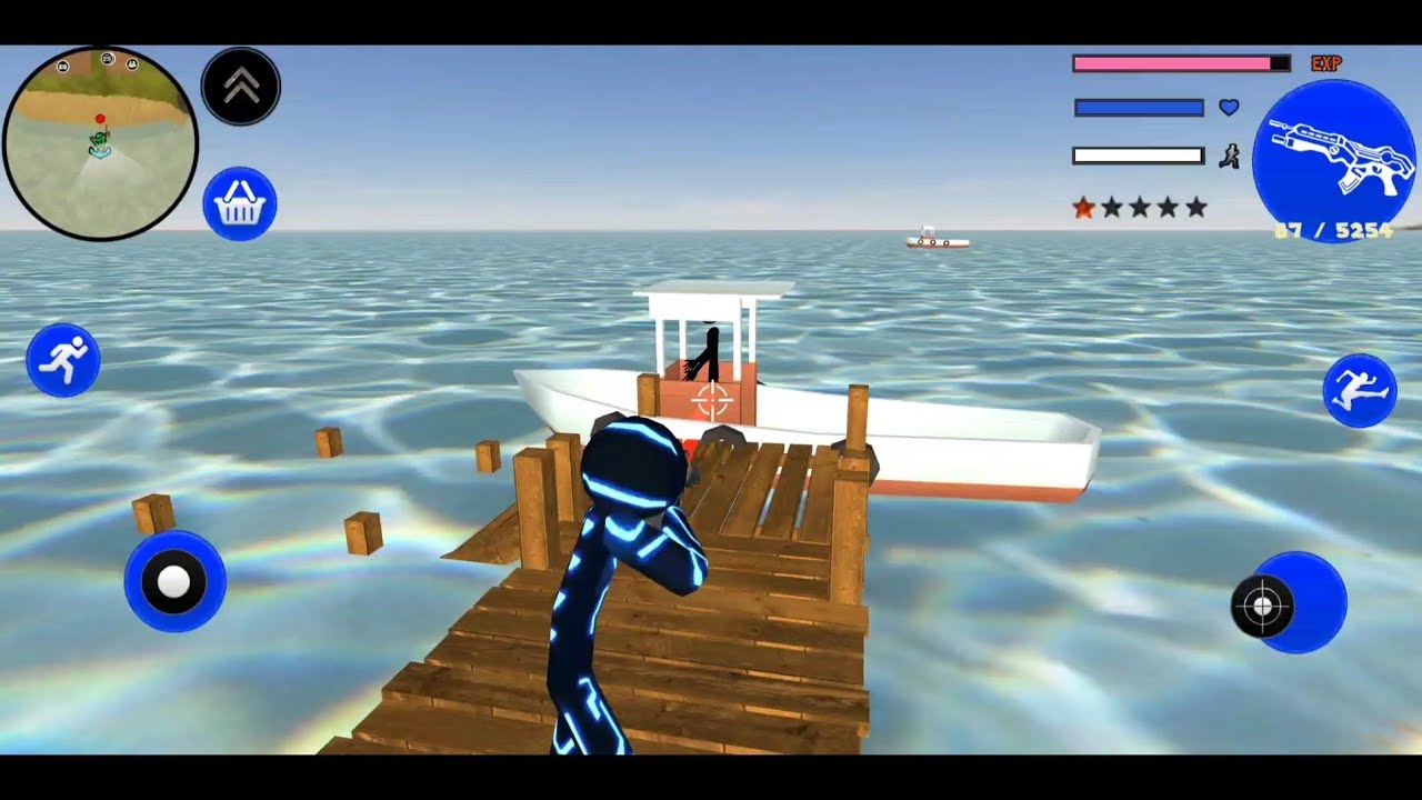 Black Iron Stickman Rope Hero City Gangstar Mafia