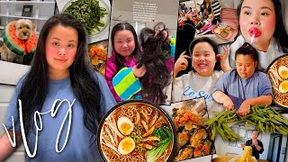 VLOG: losing all my hair, goodbye forever, cooking my favorite home recipes, amazon haul, chit chat!